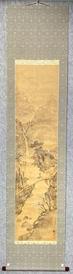 策杖寻梅山水立轴