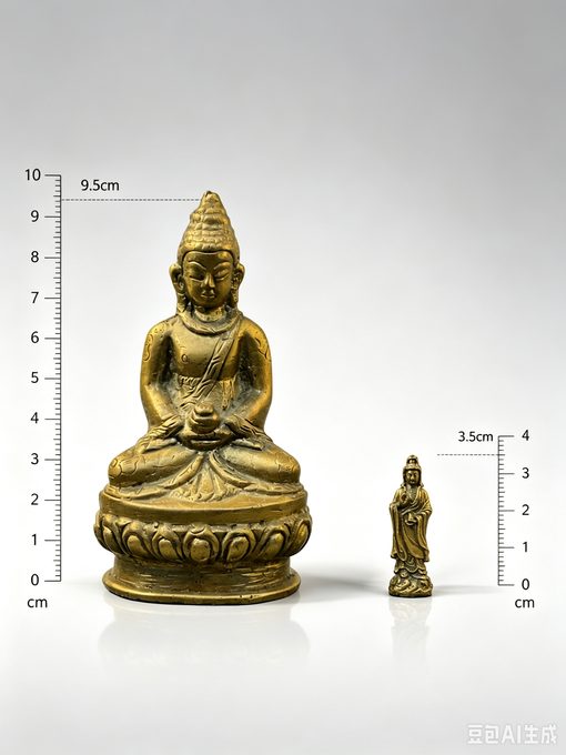尼泊尔回流 手工黄铜药师佛寸佛