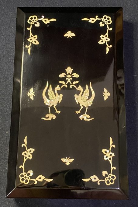日本螺钿双凤纹漆器砚箱(砚函)