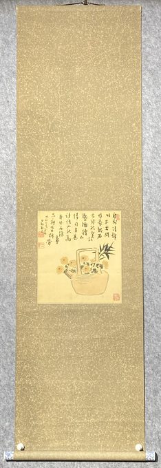 日本昭和时期文人清供立轴