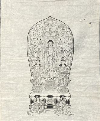 善光寺 一光三尊阿弥陀如来图 （画片）