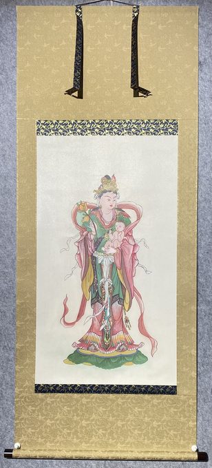 送子观音立轴画
