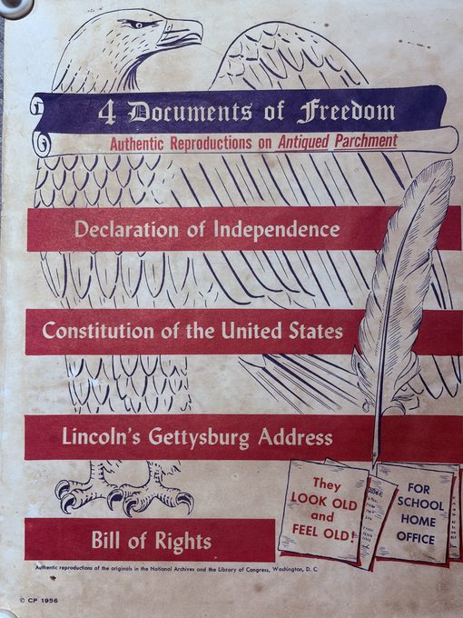 1956《4 Documents of Freedom》美国四大自由文献仿古羊皮纸复刻套装