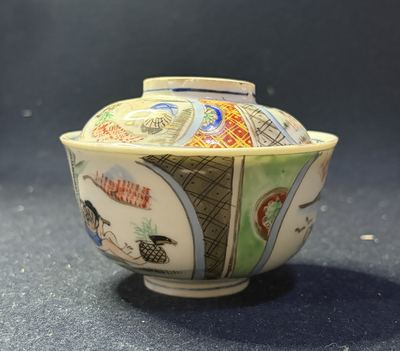 老彩绘盖碗（蓋茶碗）
