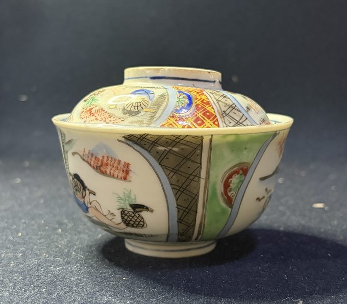 老彩绘盖碗(蓋茶碗)