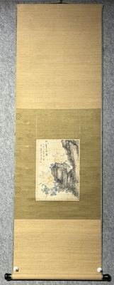 绢本设色 四季平安花卉挂轴