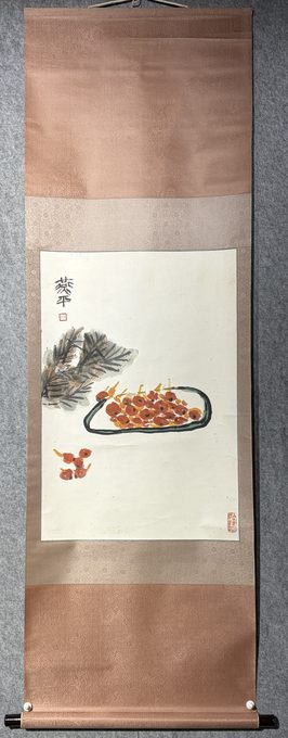 写意枇杷图立轴