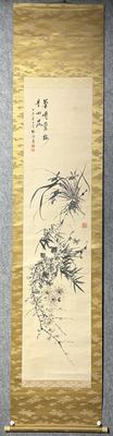雪村高鼎四君子梅兰竹菊立轴