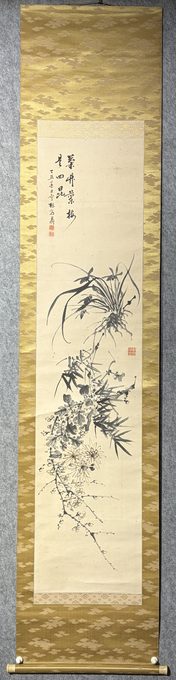 雪村高鼎四君子梅兰竹菊立轴