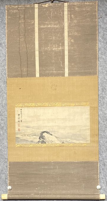 富士山雪景图立轴
