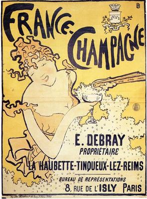 Poster Advertising France Champagne (1891)
